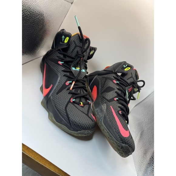Nike Other - Nike LeBron 12 684593-068 Data Vintage Black Basketball Sneakers Men's Sz 10 US